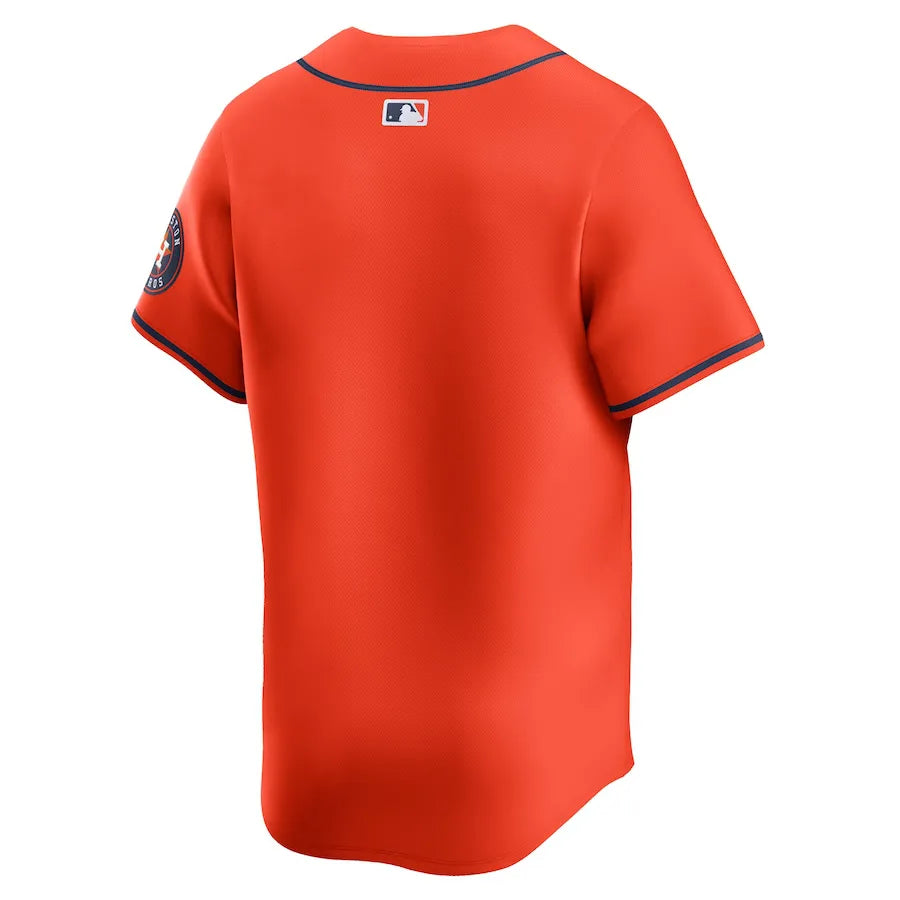 Jersey MLB Houston Astros Orange Alternate Limited Masculina Laranja
