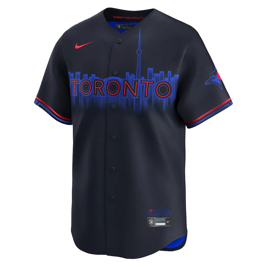 Jersey MLB Toronto Blue Jays City Connect Torcedor Masculina Azul Marinho