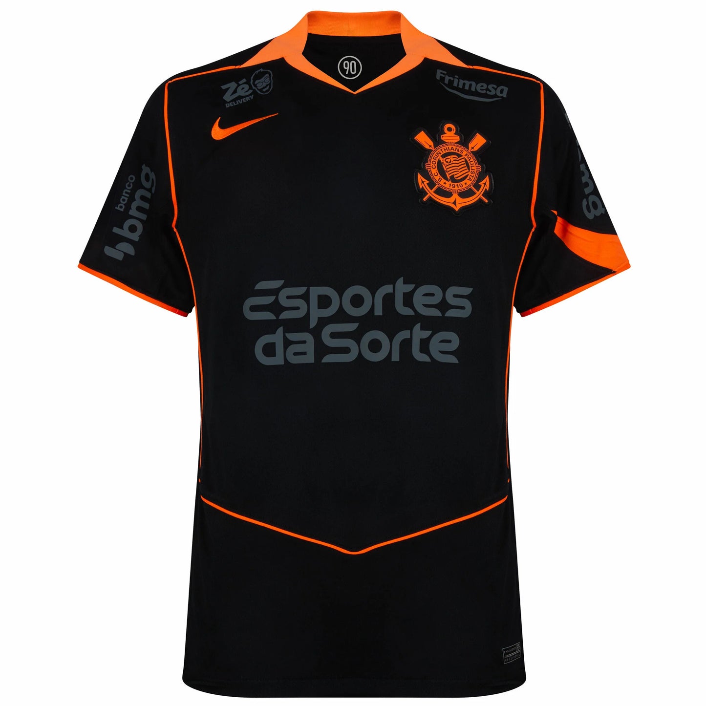 Corinthians Black 2025/26 Total 90 Sponsor - Player Slim Fit