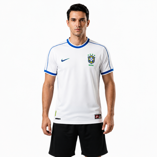 Camisa Retro Seleção Brasil 1998/99 I Brazil White