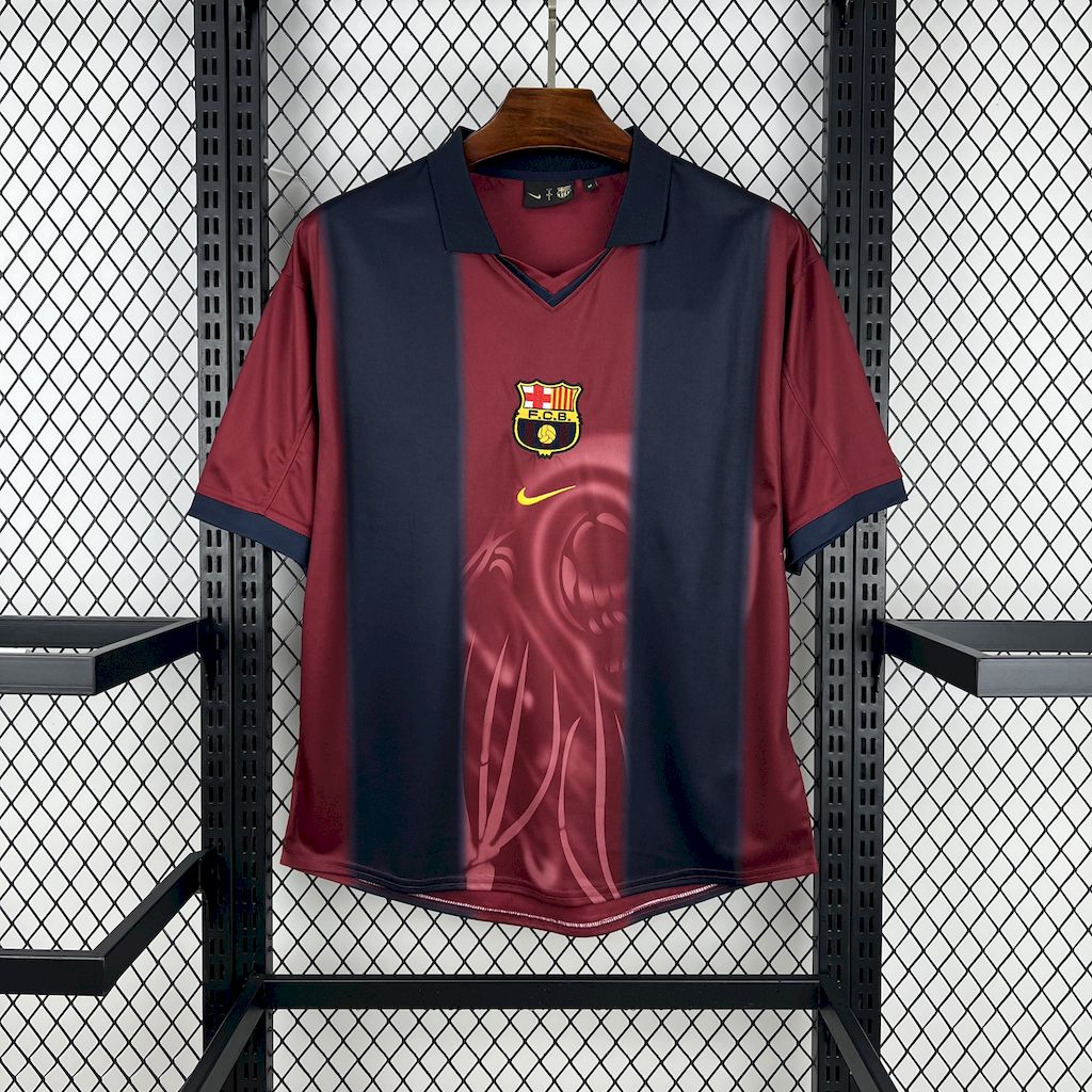 CJ x x Barcelona Retro 2000/01 Home Skeleton jersey
