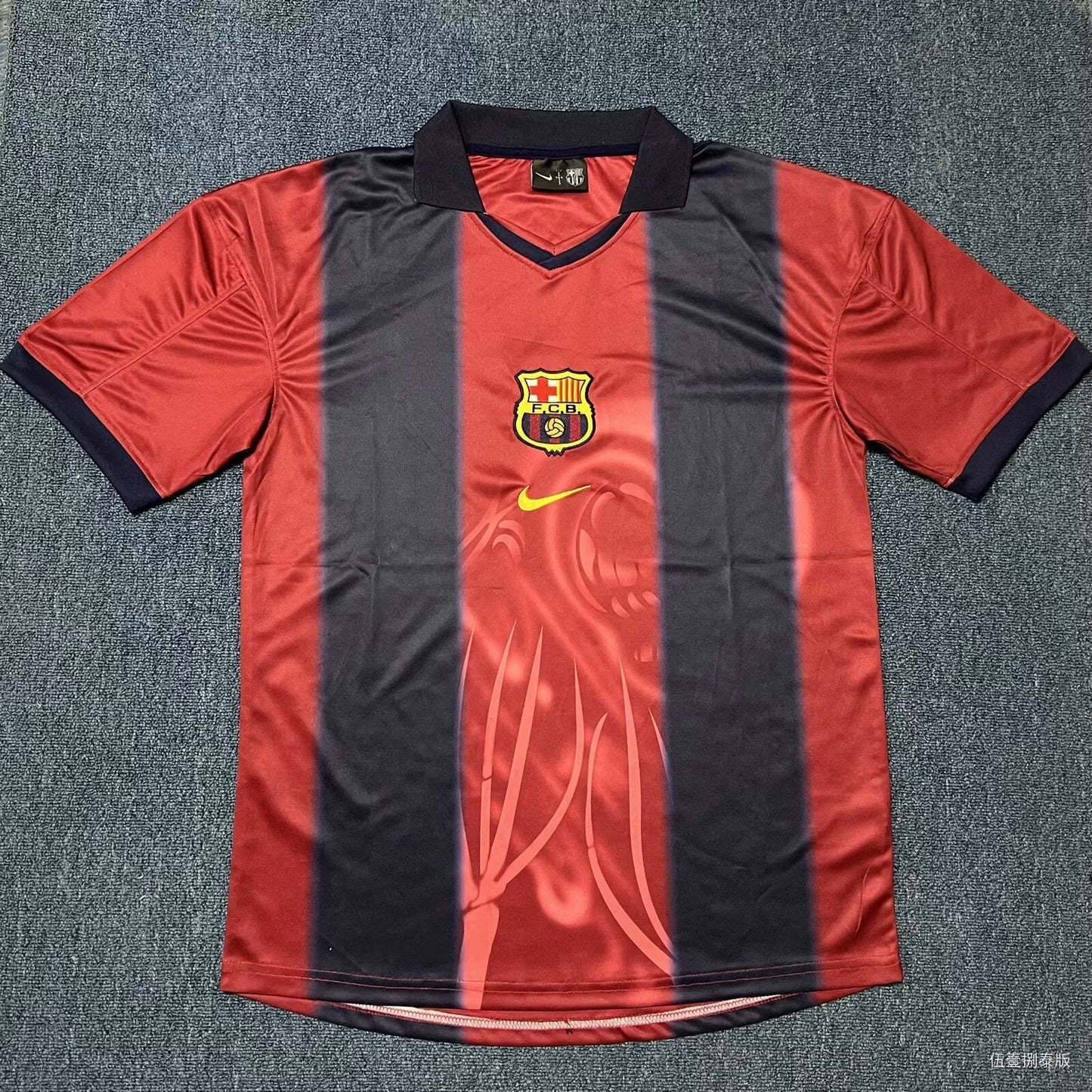 CJ x x Barcelona Retro 2000/01 Home Skeleton jersey