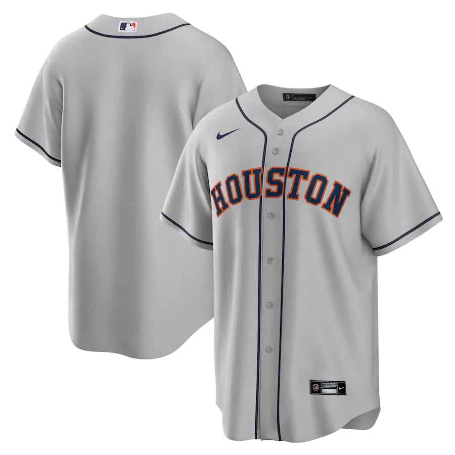 Jersey MLB Houston Astros II Torcedor Masculina Cinza