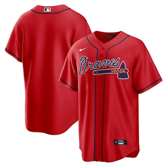 Jersey MLB Atlanta Braves II Torcedor Masculina Vermelha