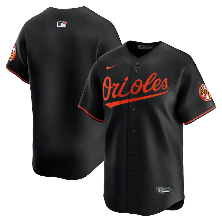 Jersey MLB Baltimore Orioles Black Alternate Limited Torcedor Masculina Preta