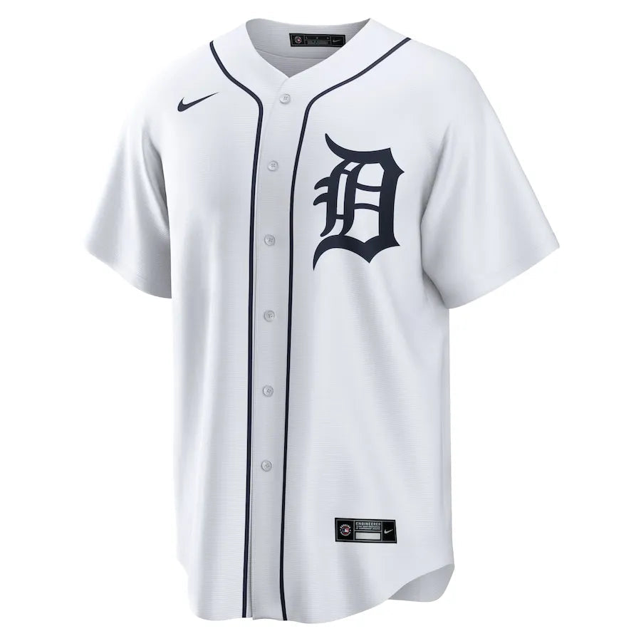 Jersey MLB Detroit Tigers White Home Torcedor Masculina Branca