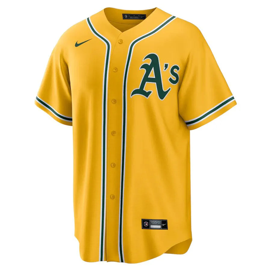 Jersey MLB Oakland Athletics Alternate Torcedor Masculina Amarela