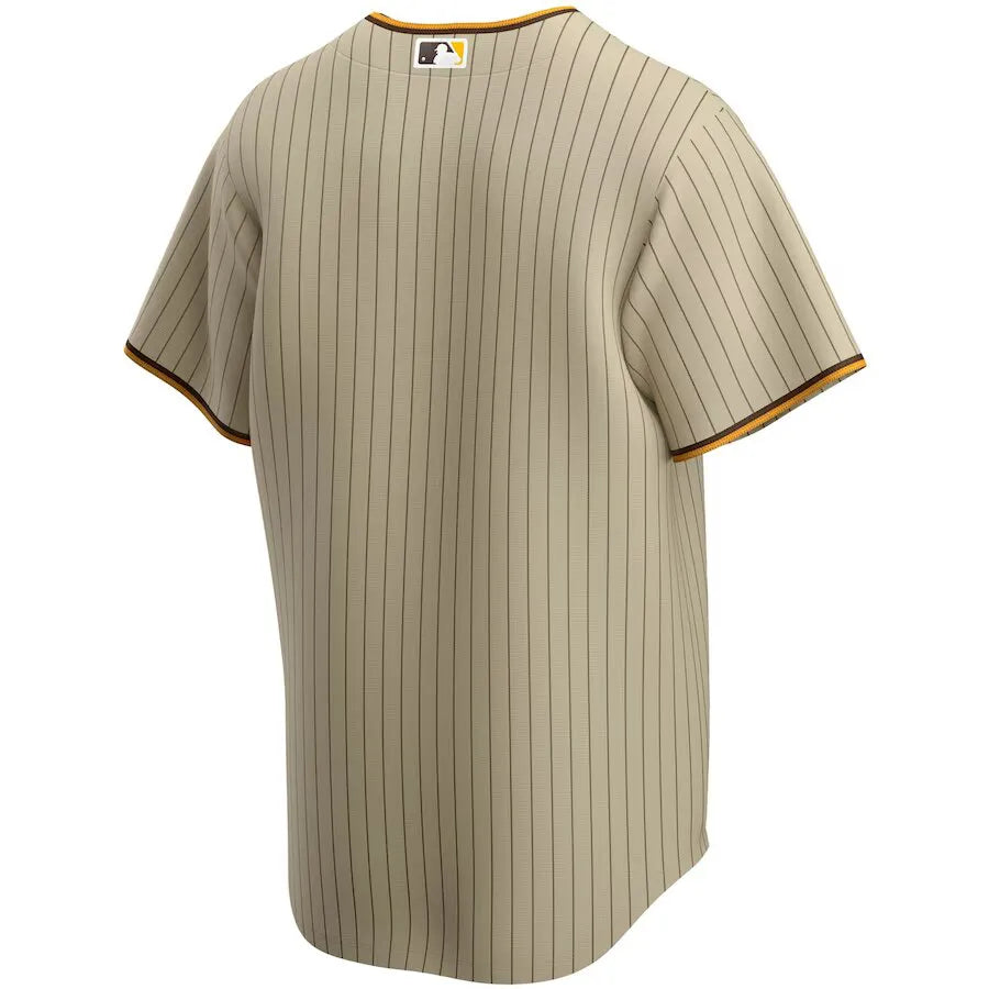 Jersey MLB San Diego Padres Raod Torcedor Masculina Listrada Marrom