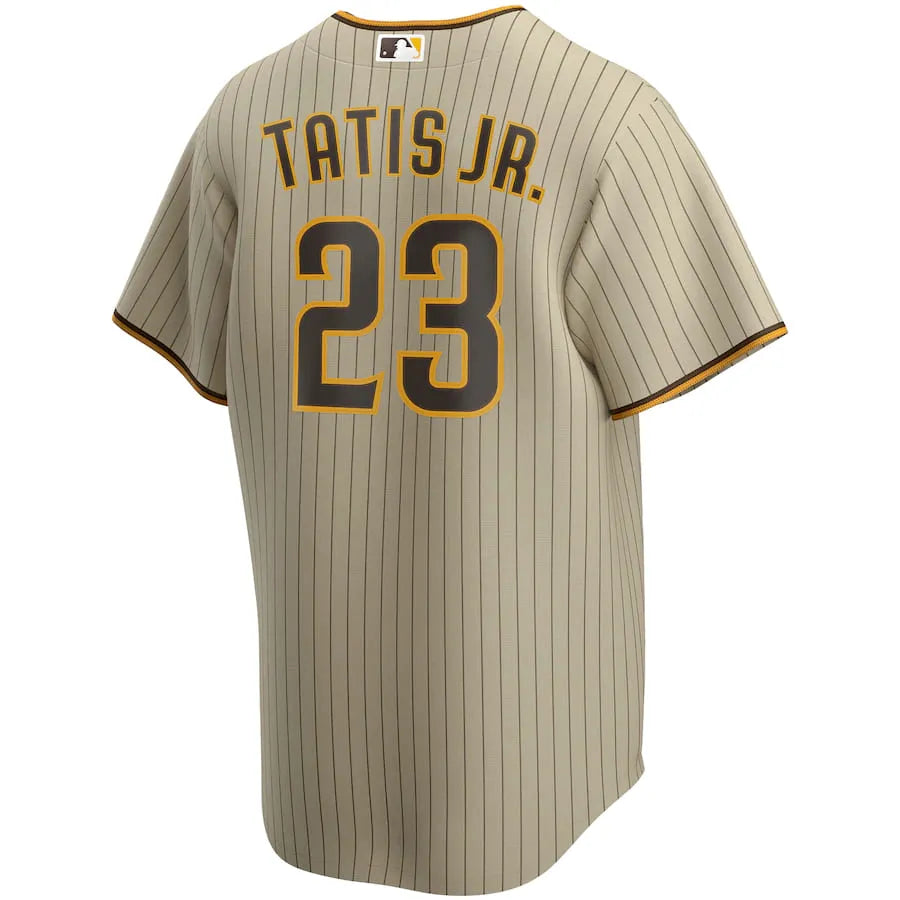 Jersey MLB San Diego Padres Road Torcedor Masculina Listrada Listrada Marrom Tatis Jr. 23