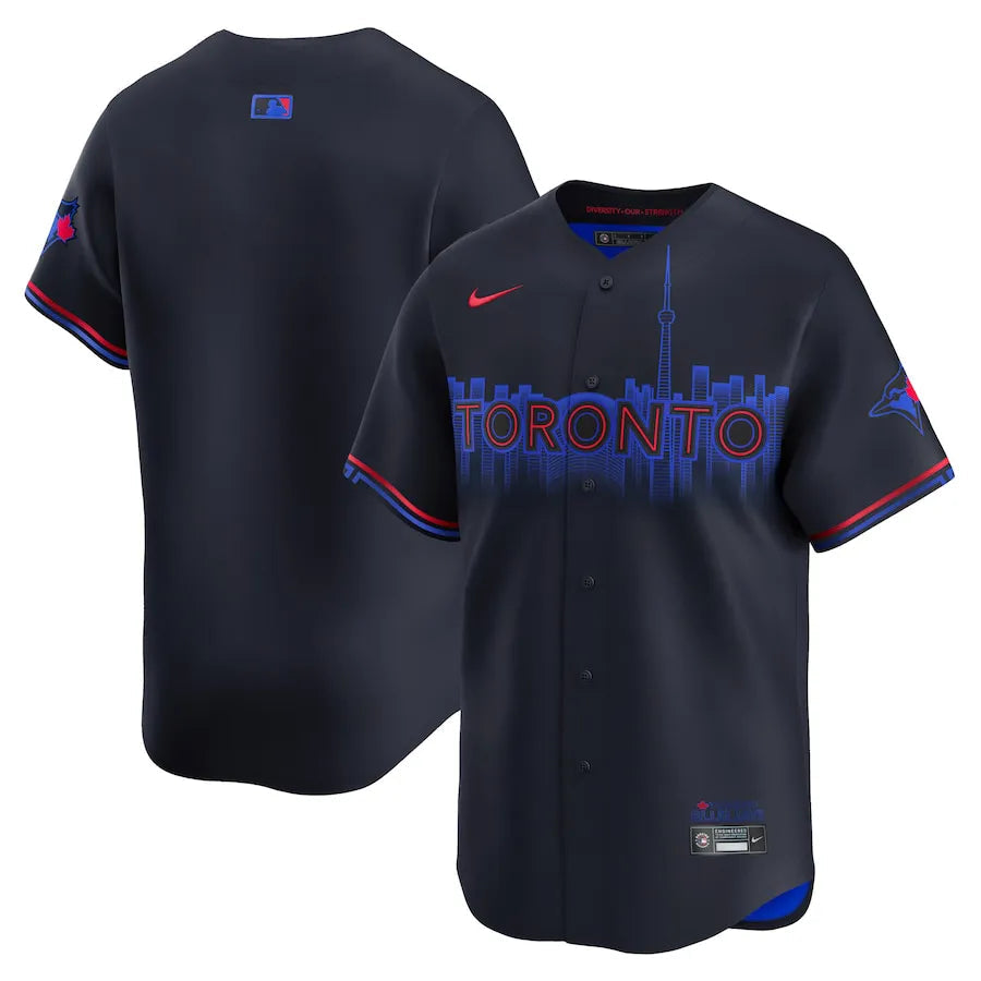 Jersey MLB Toronto Blue Jays City Connect Torcedor Masculina Azul Marinho