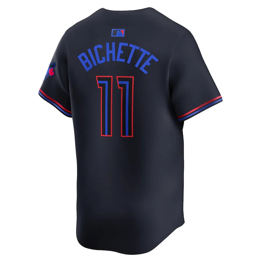 Jersey MLB Toronto Blue Jays City Connect Torcedor Masculina Azul Marinho Bo Bichette 11